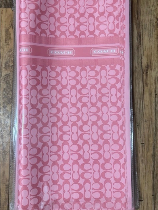 Coach Accessories - Coach Pink Signature Monogram wrap paper with Logo Stripe